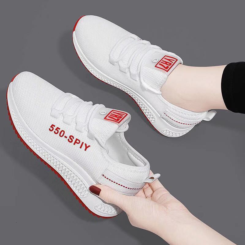 Shoes Women's 2023 Spring New Foreign Trade Women's Shoes Wholesale Inner Heightened Shoes Breathable Thick-soled Sports Shoes Women