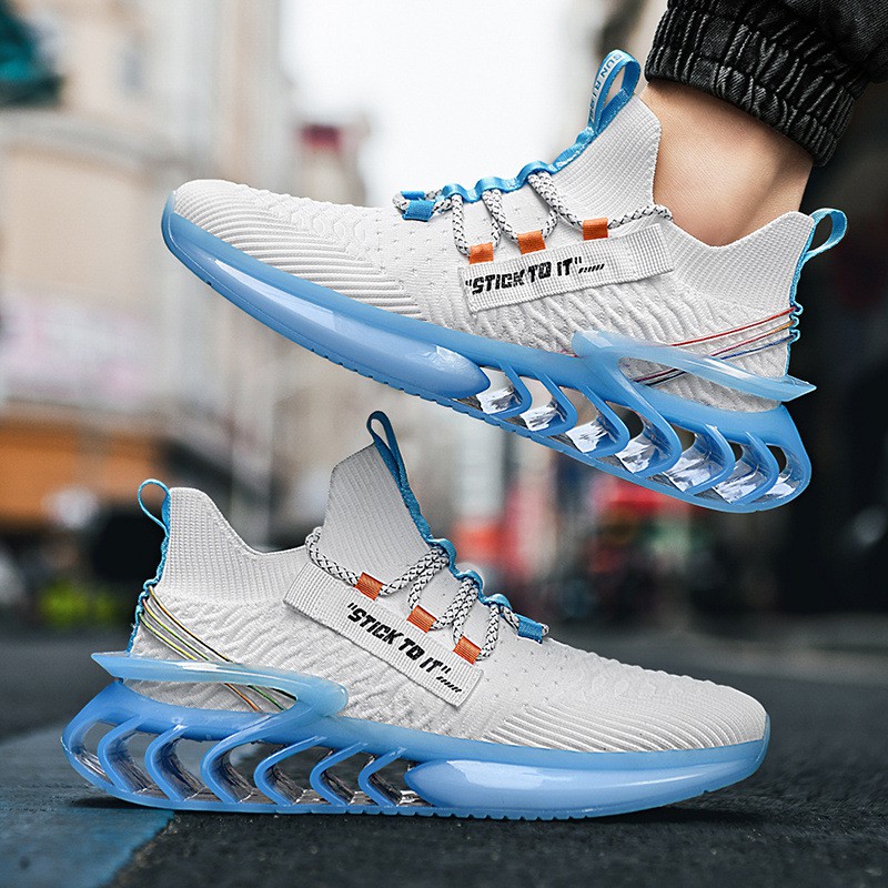 Men's Shoes Spring New Fashion Trend Popcorn Casual Shoes Large Size Light Mesh Breathable Sports Running Shoes