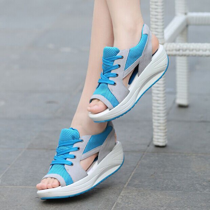 New Platform Sandals Thick Bottom Women's Mesh Shoes Comfortable Sports And Leisure